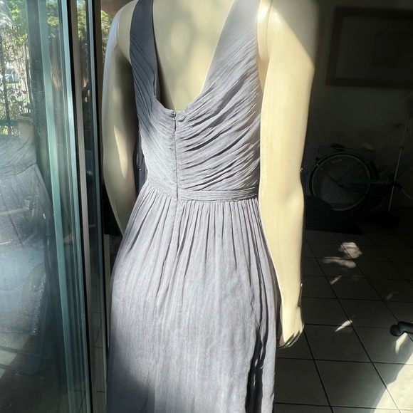 J Crew Silk Chiffon Grey Dress - Picture 5 of 14